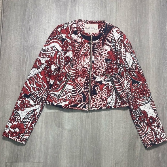 Rachel Roy Womens Printed Quilted Jacket, NWOT Size 8 - Picture 2 of 8